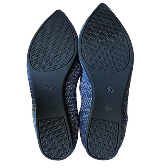 Rothy’s Marled Blue Pointed-Toe Flats - 7.5 - Picture 4 of 8